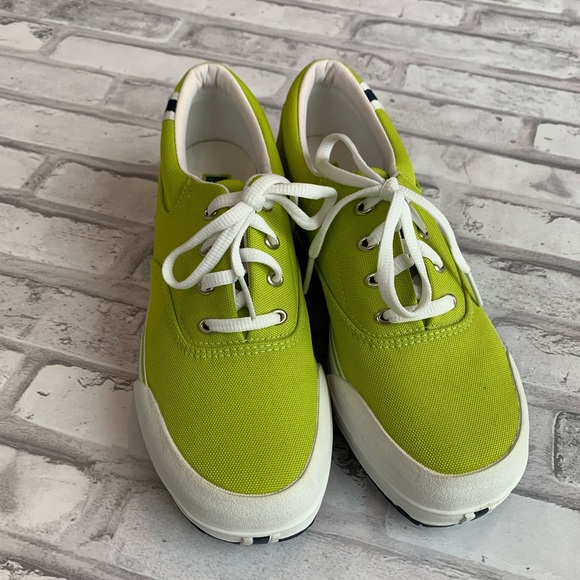 lime green platform sneakers